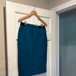 Chic Teal Pencil Skirt